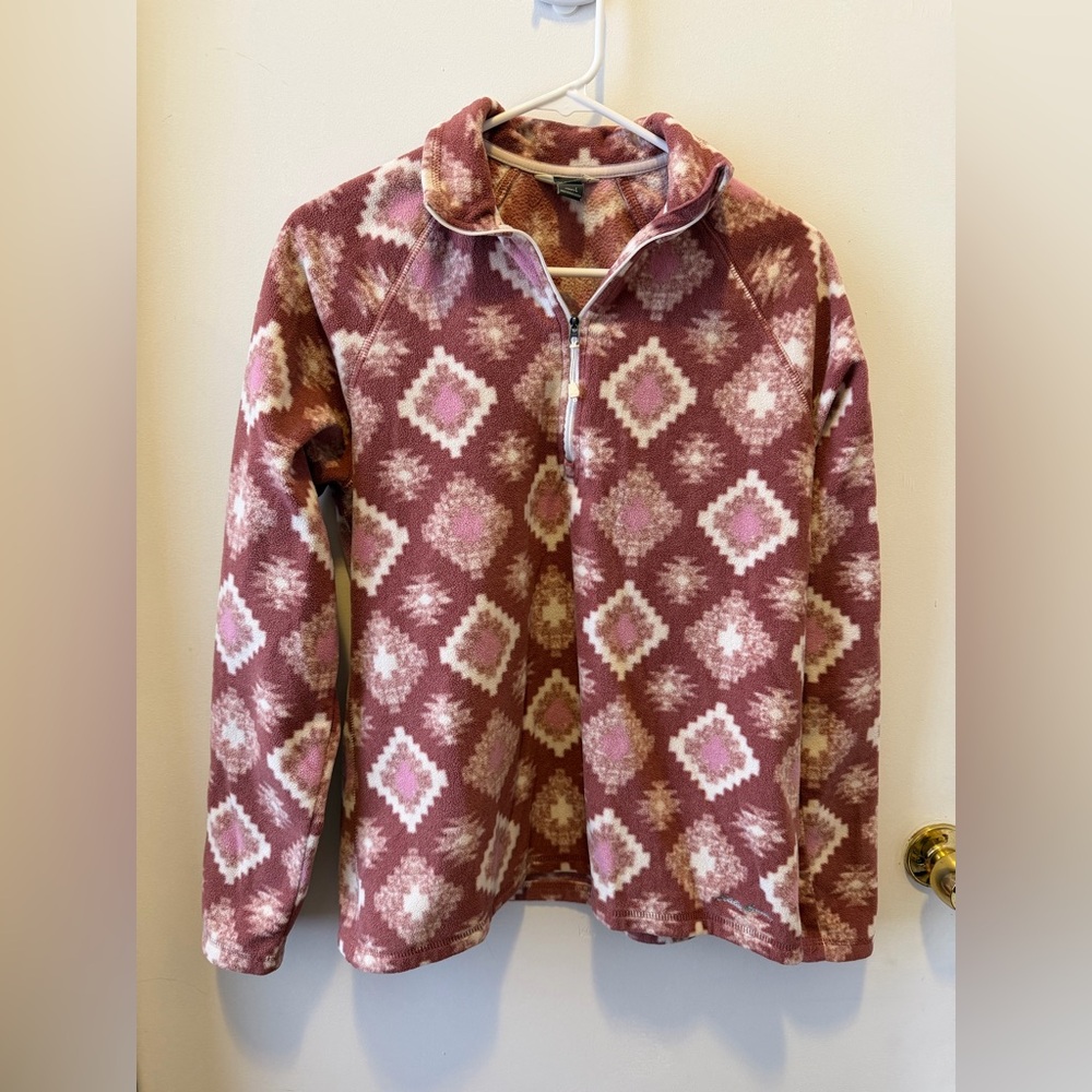 Eddie Bauer Jacket - Pink and White Pattern
